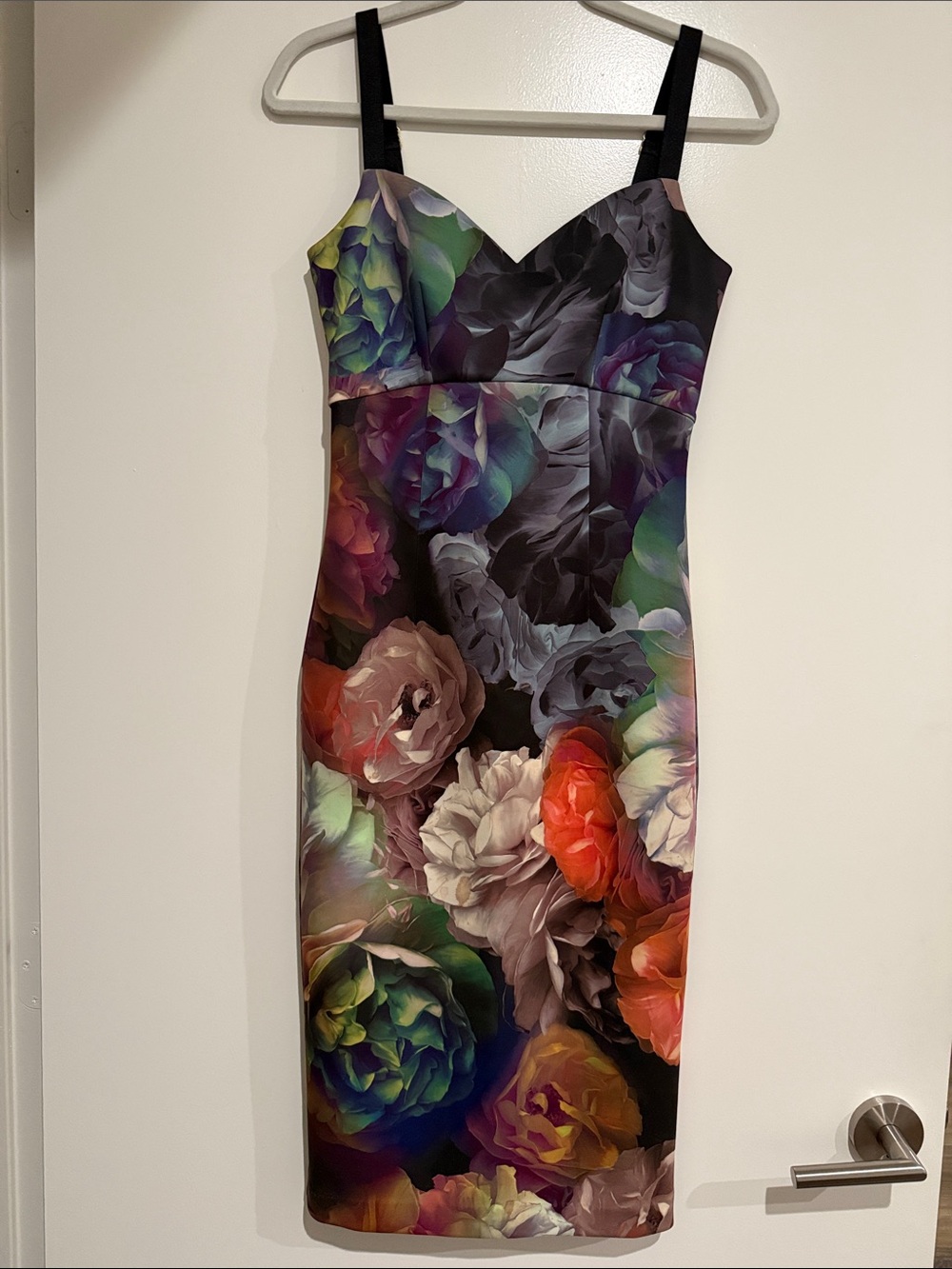 Ted Baker London Floral Print Midi Sheath Dress - Multicolor